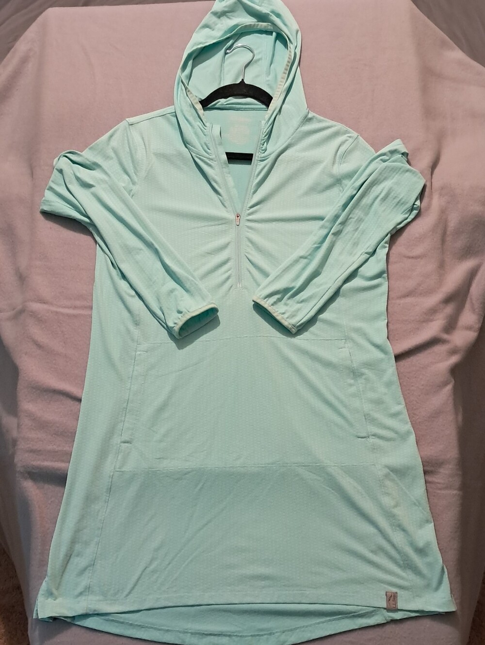 L.L. Bean Mint Hooded Swim Coverup Tunic